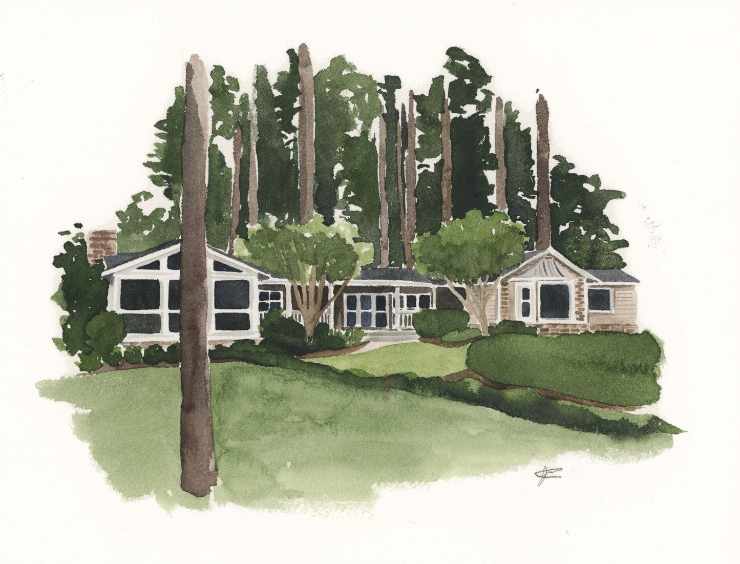 Custom Watercolor House Portrait (30 Available)