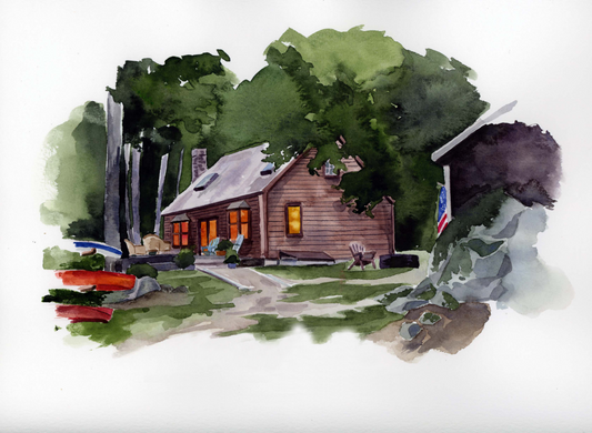 Custom Watercolor House Portrait (30 Available)