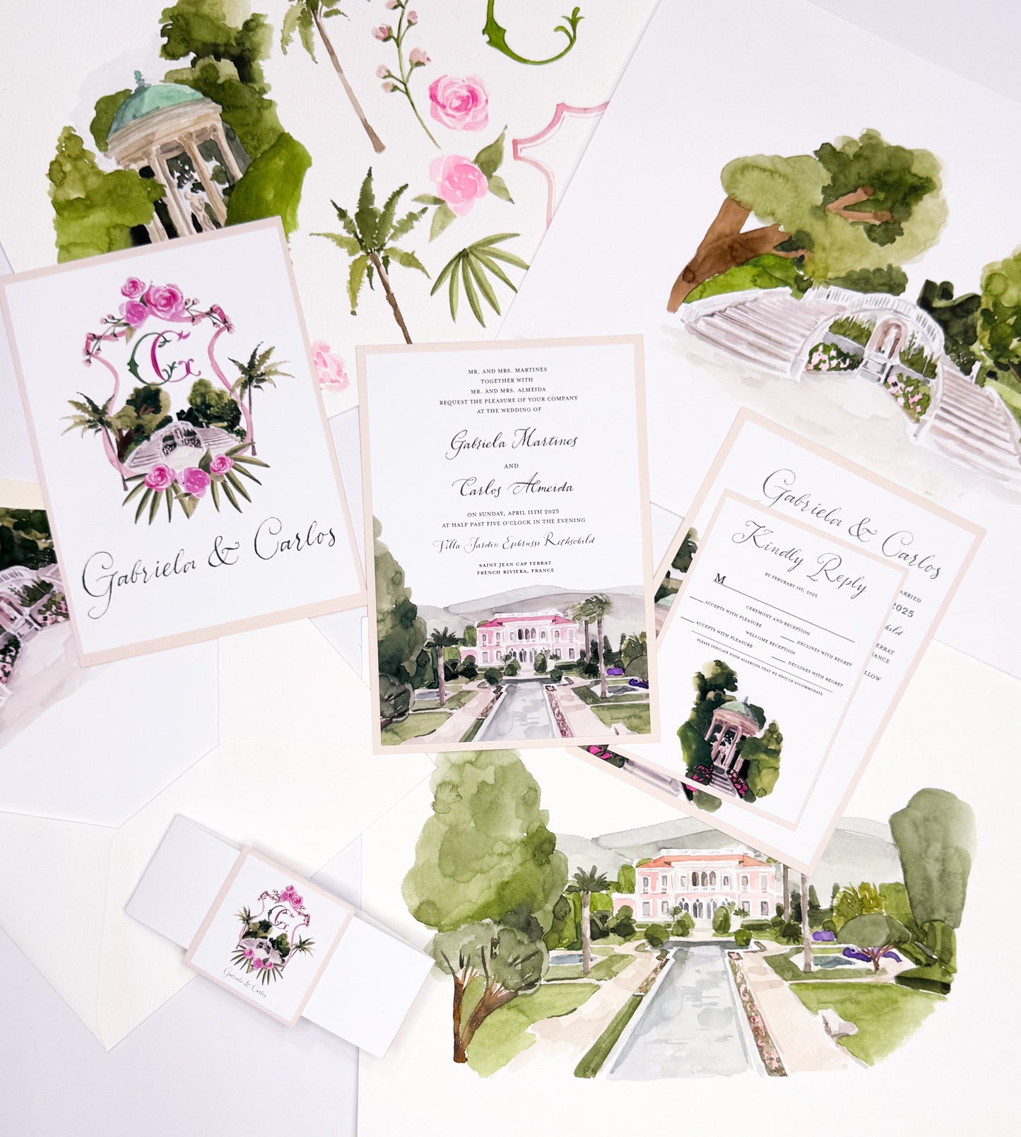 Custom Wedding Villa Stationery Suit