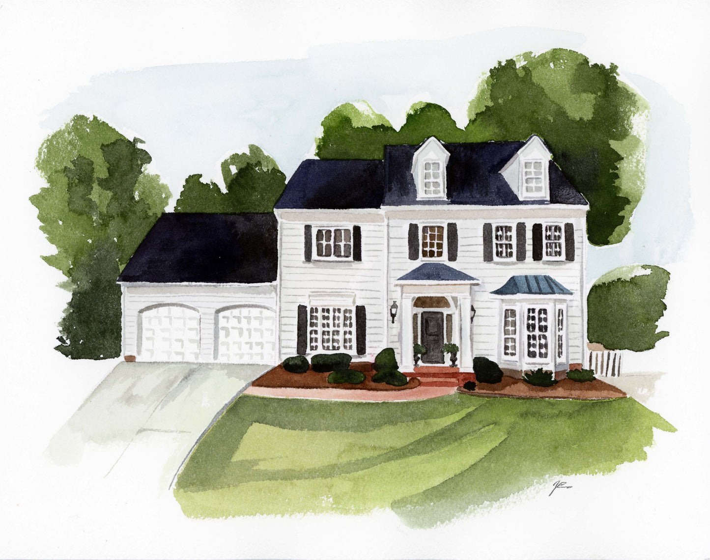 Custom Watercolor House Portrait (30 Available)
