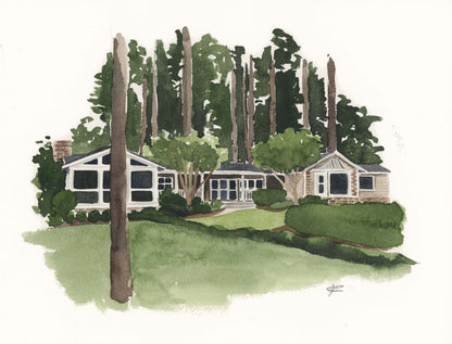 Custom Watercolor House Portrait (30 Available)