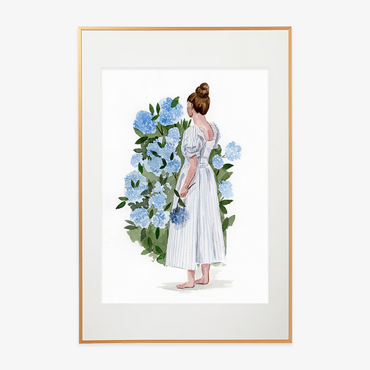 Hydrangea Girl Print