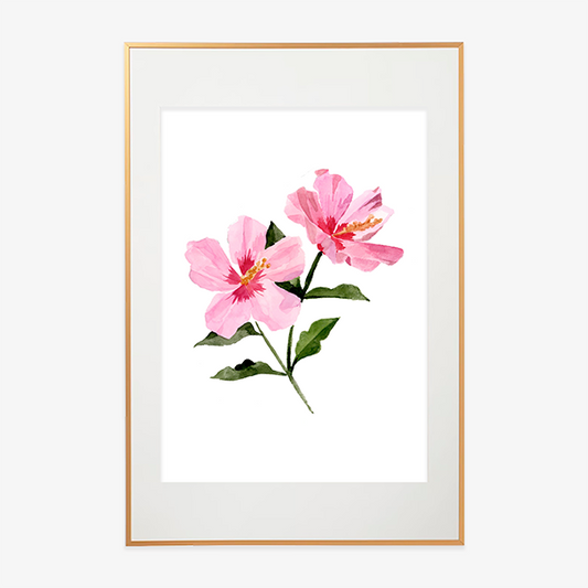 Rose of Sharon - Watercolor Art Print