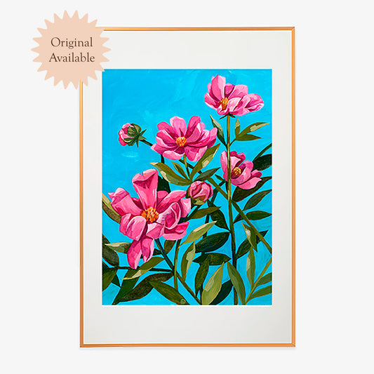 Peonies - Gouache Print