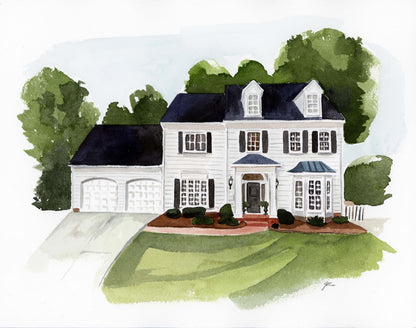 Custom Watercolor House Portrait (30 Available)